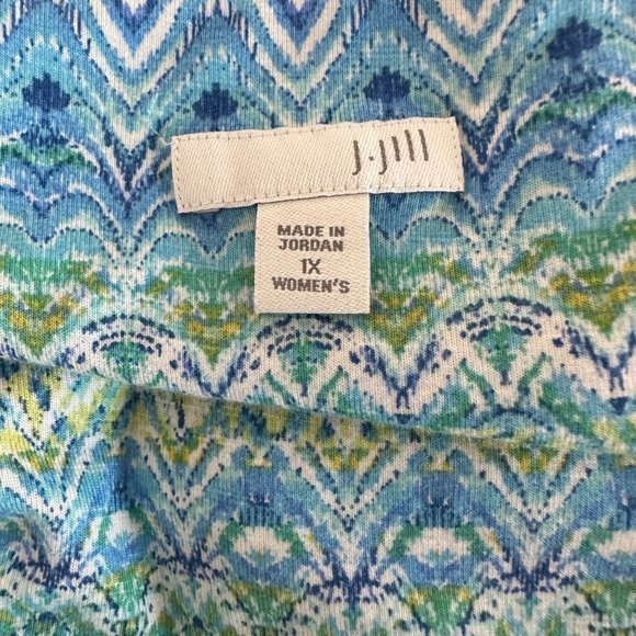 J.‎ Jill Very Beautiful Knit Printed Crossover Maxi Dress Size 1X - Picture 5 of 5
